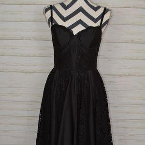 Guess Little Black Dress Satin/Lace Bustier Style